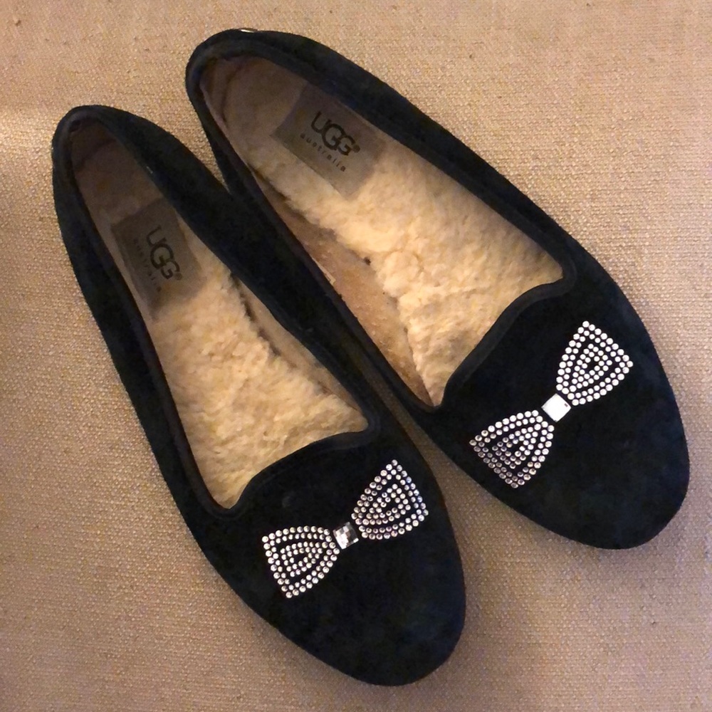 Ugg Alloway Crystal Bow Flats